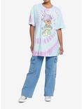 Good Luck Trolls Vintage Tie-Dye Girls Oversized T-Shirt, MULTI, alternate