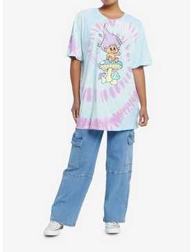 Good Luck Trolls Vintage Tie-Dye Girls Oversized T-Shirt, , hi-res