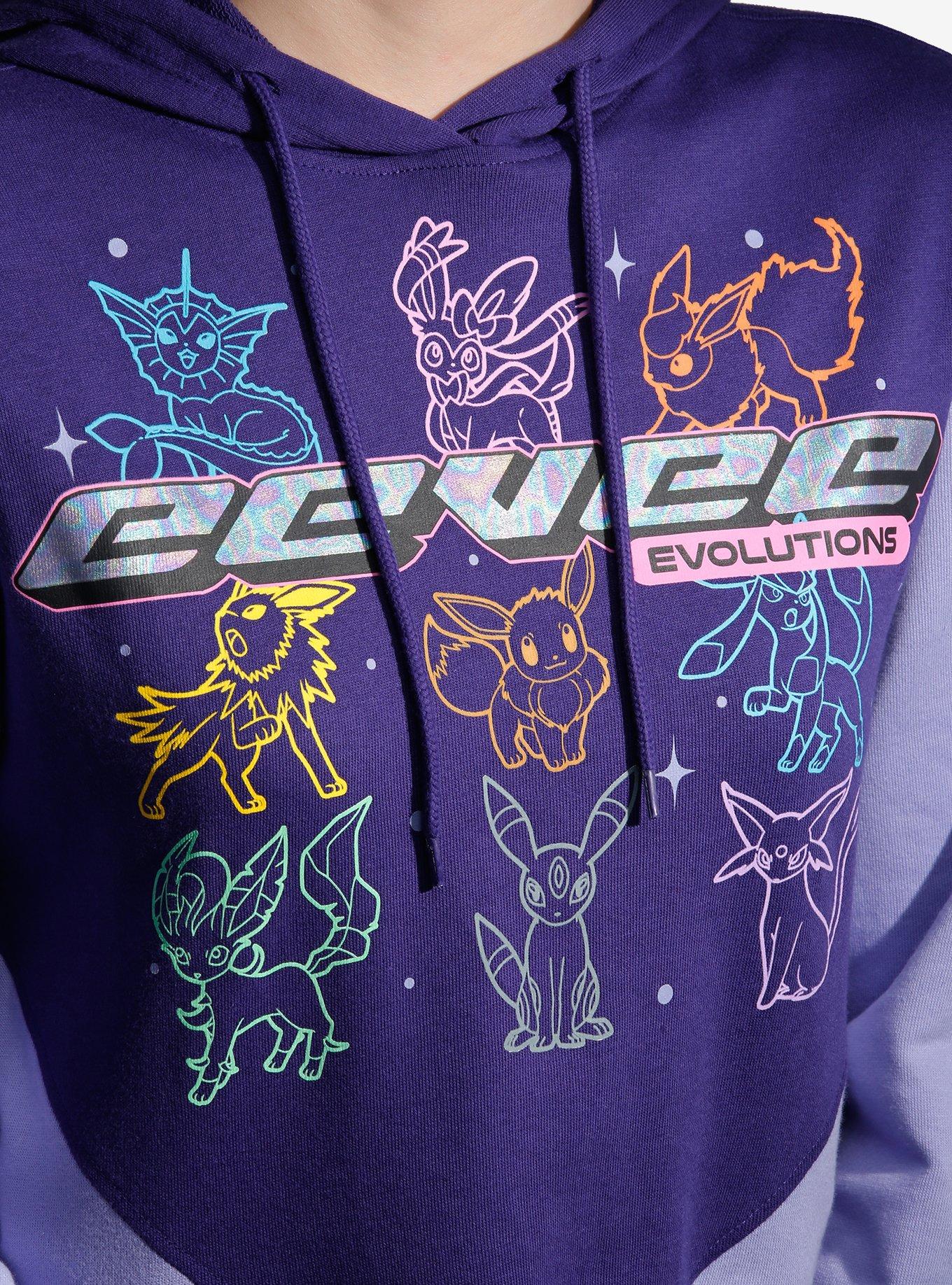 Pokemon Eevee Evolutions Iridescent Foil Girls Hoodie, MULTI, alternate