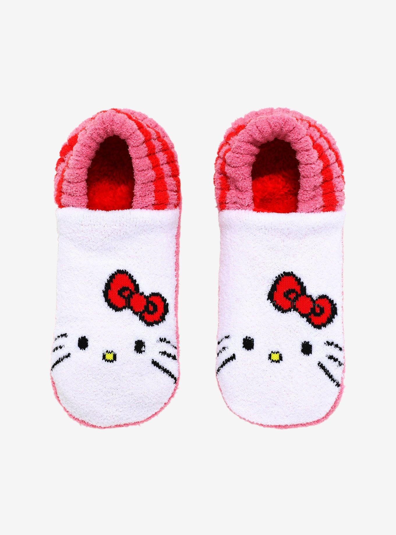 Hello Kitty Stripe Cozy Slippers, , alternate