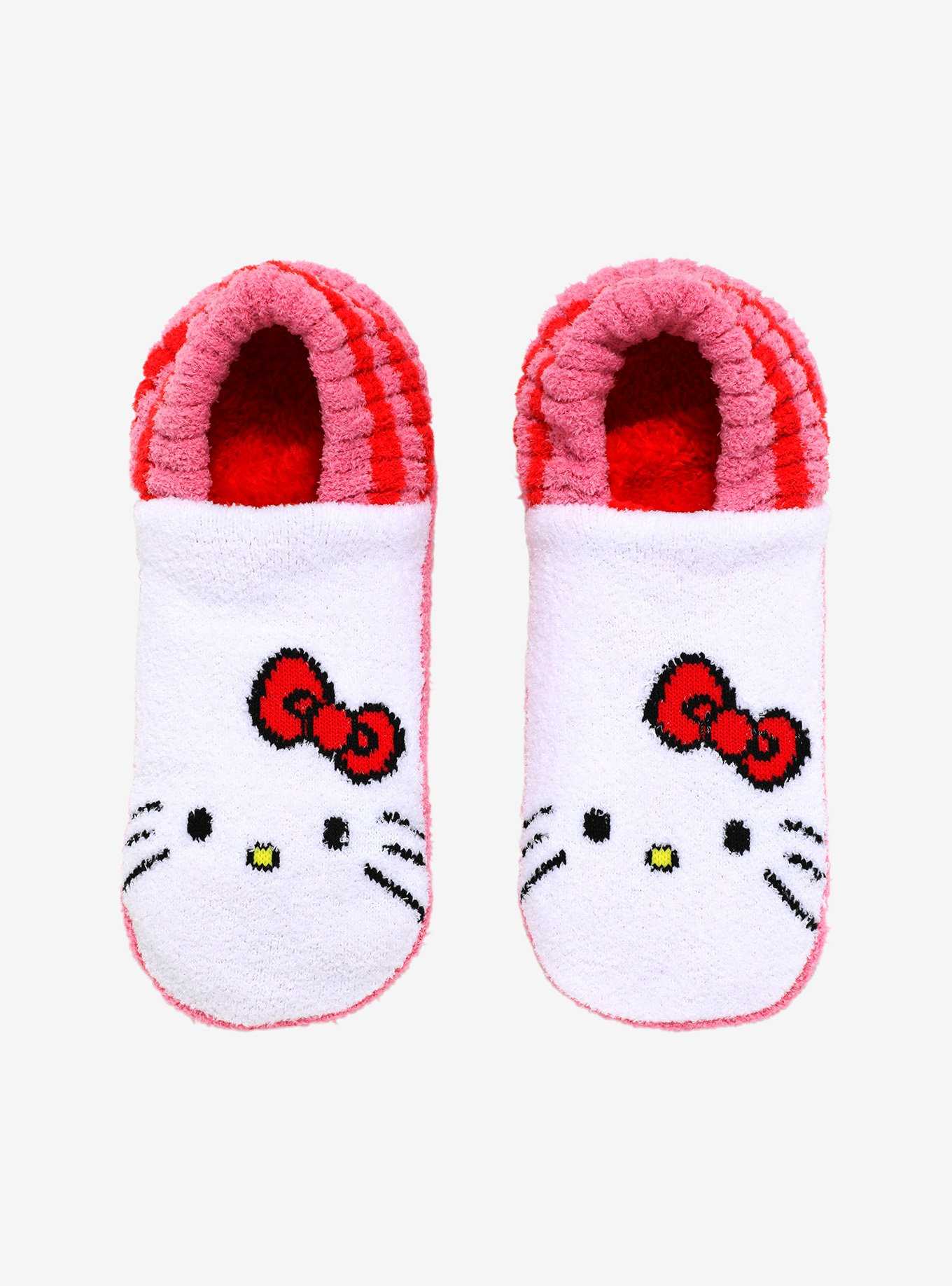 Hello Kitty Stripe Cozy Slippers, , hi-res