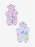 Hello Kitty Pastel Lettuce Trim Crew Socks 2 Pair, , alternate