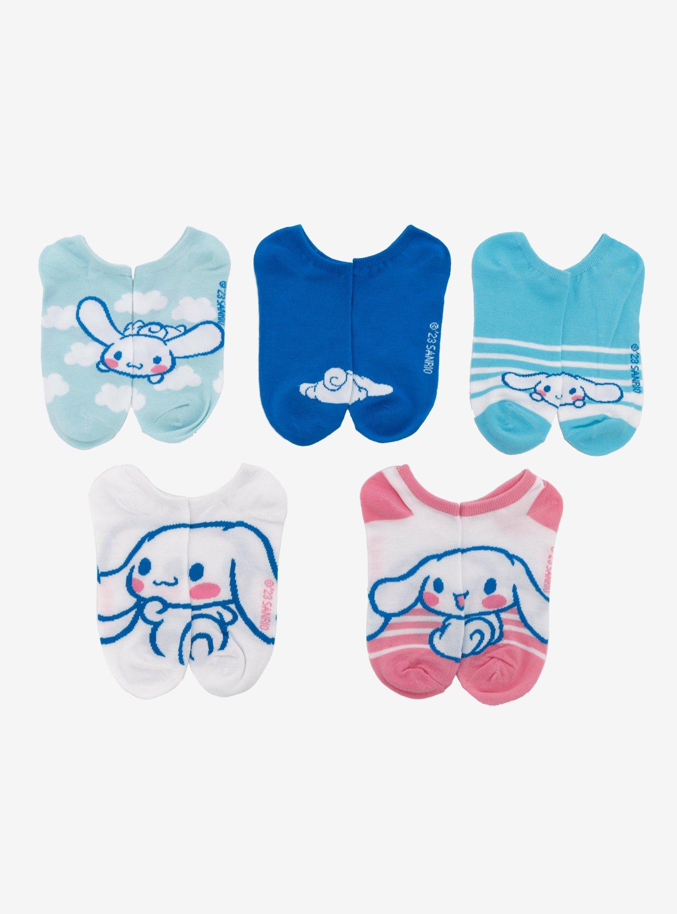 Cinnamoroll Stripe No-Show Socks 5 Pair, , hi-res