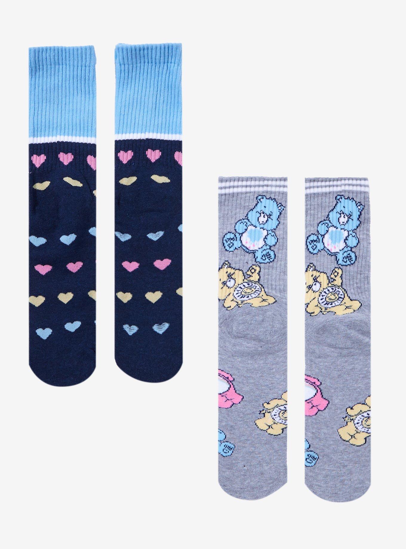 Care Bears Hearts Crew Socks 2 Pair, , hi-res