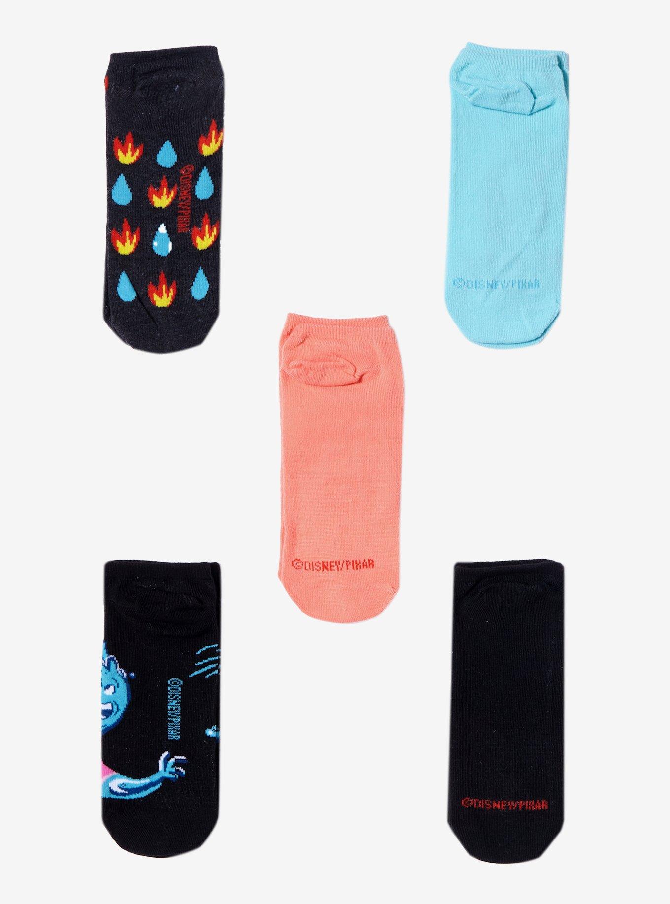 Disney Pixar Elemental No-Show Socks 5 Pair, , hi-res