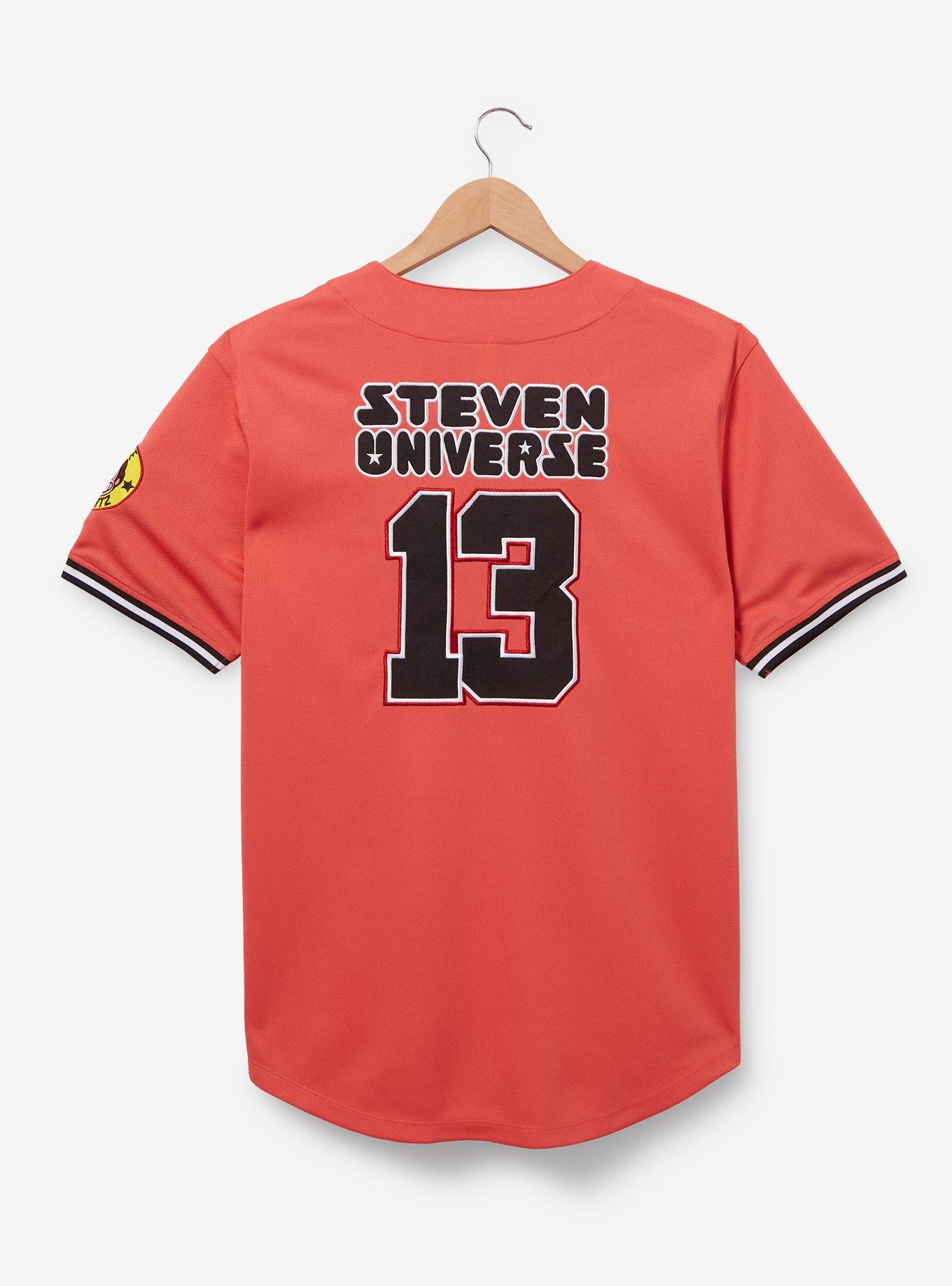 Steven Universe Crystal Gems Baseball Jersey &mdash; BoxLunch Exclusive, LIGHT RED, alternate