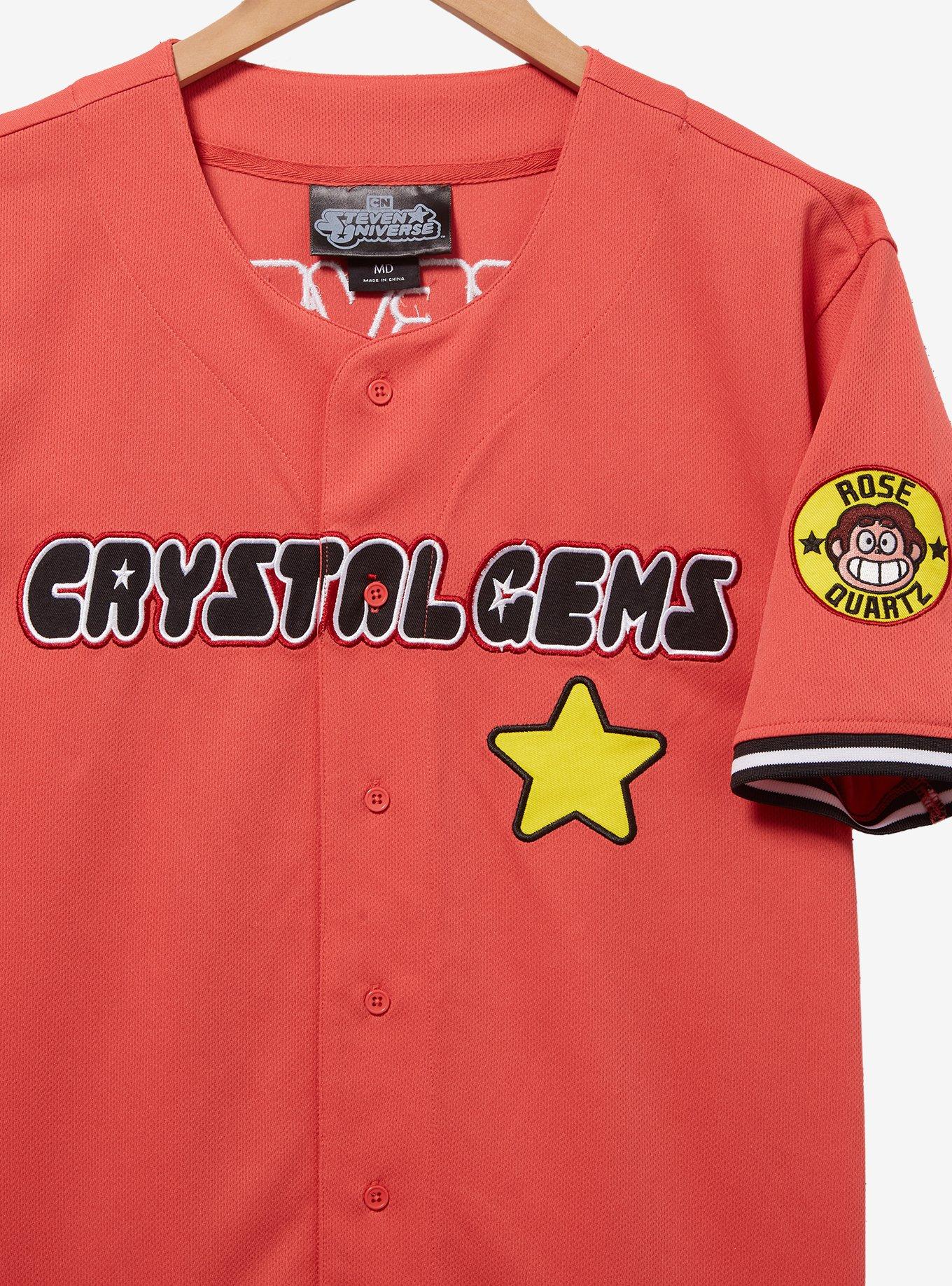 Steven Universe Crystal Gems Baseball Jersey &mdash; BoxLunch Exclusive, LIGHT RED, alternate