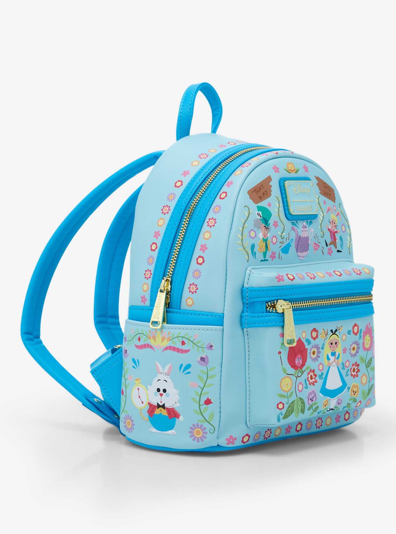 Loungefly Disney Alice in Wonderland Floral Folk Art Mini Backpack - BoxLunch Exclusive, , hi-res