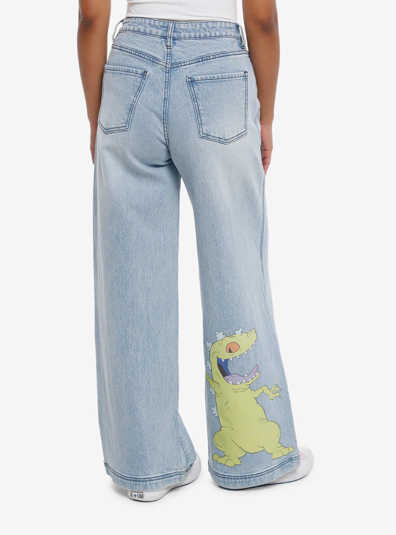 Rugrats Trio Wide Leg Jeans, LIGHT WASH, alternate