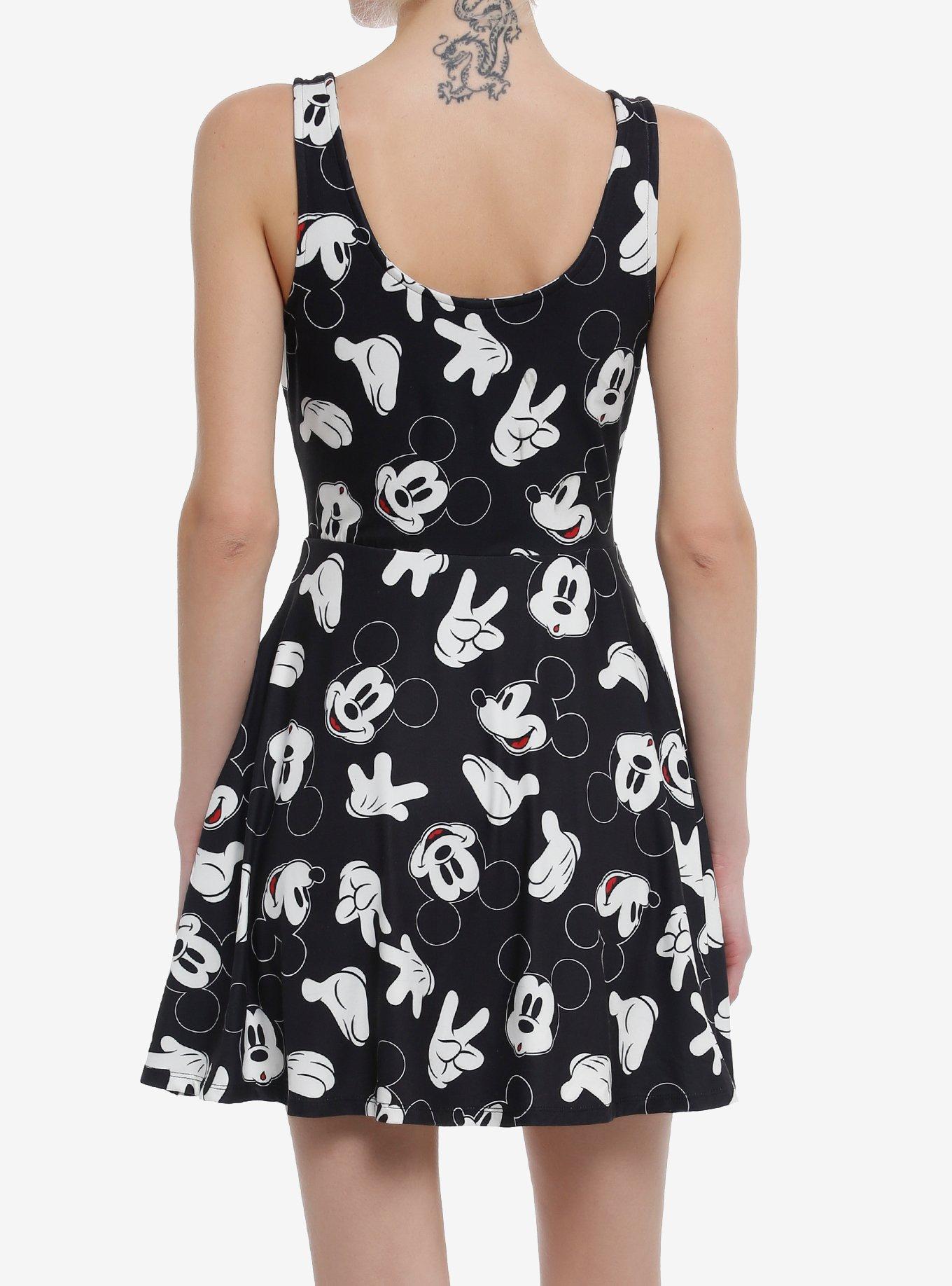 Disney Mickey Mouse Active Tank Dress, BLACK  WHITE, alternate