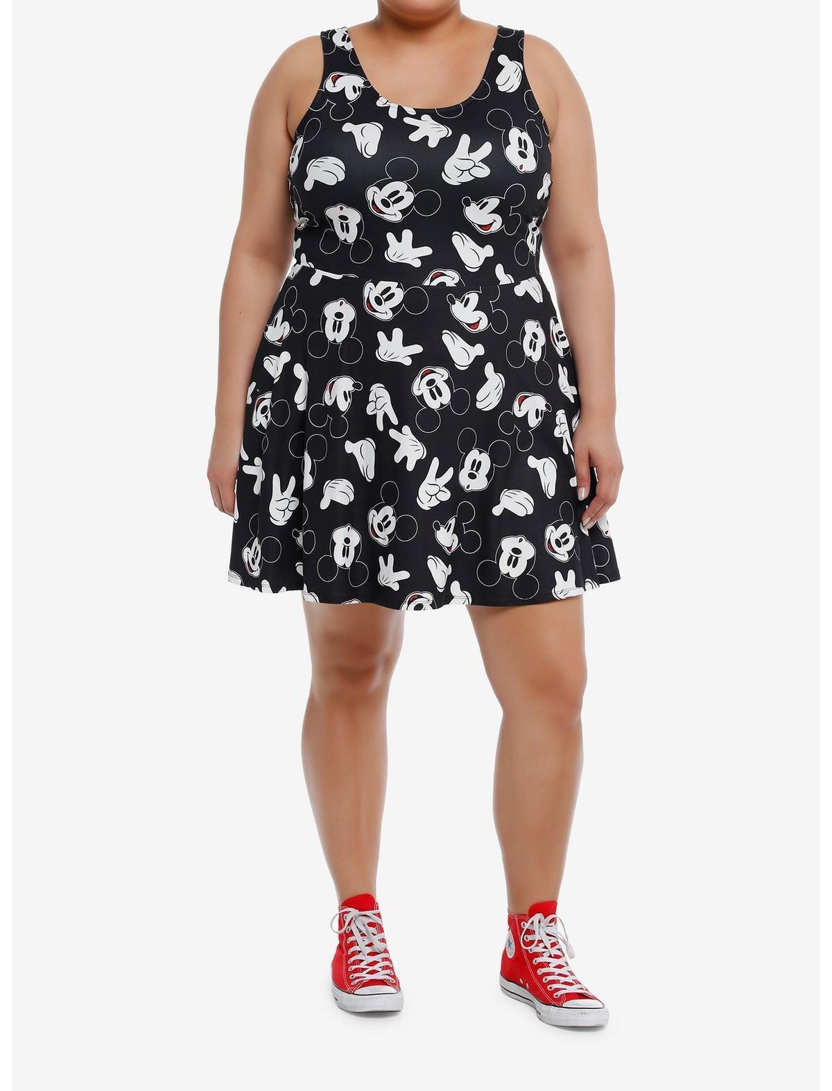 Disney Mickey Mouse Active Tank Dress Plus Size, BLACK  WHITE, alternate