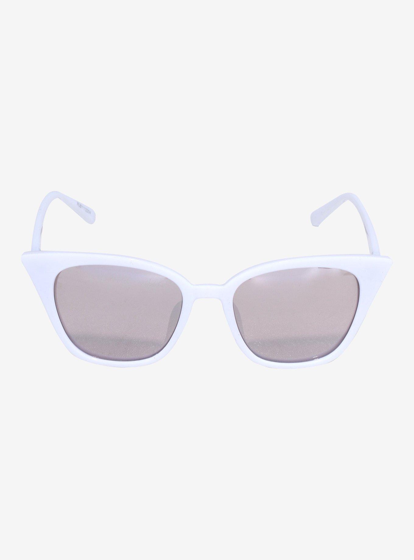 White Cat Eye Sunglasses, , alternate