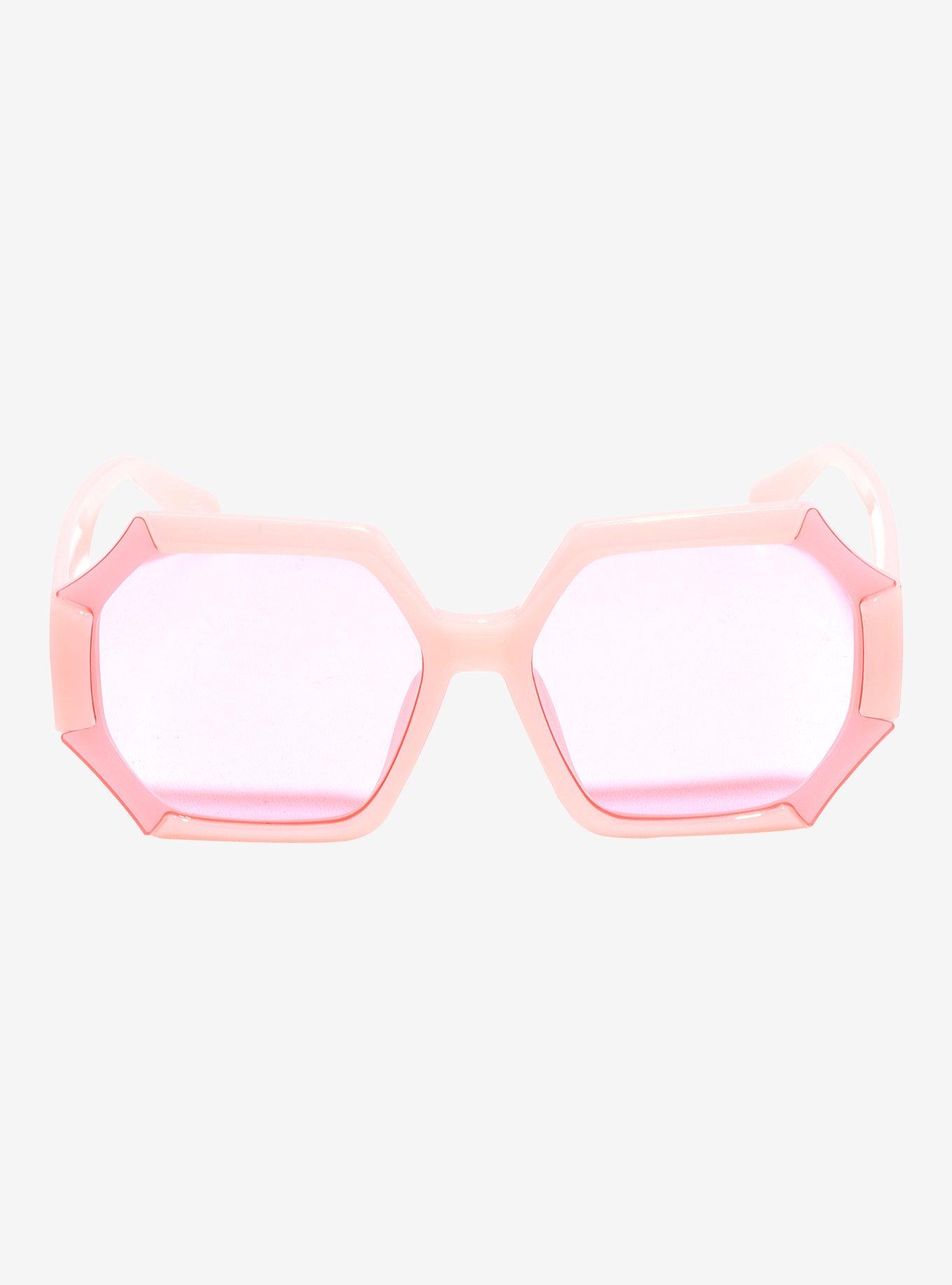 Pink Octagon Sunglasses, , alternate