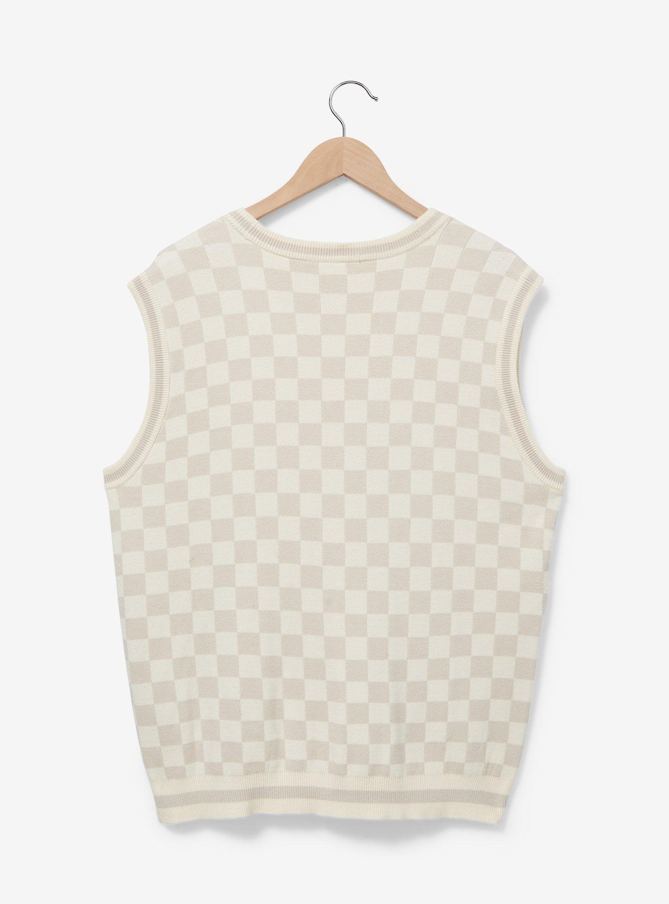 Our Universe Disney Donald Duck Beach Checkered Sweater Vest - BoxLunch Exclusive, OFF WHITE, alternate