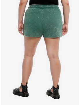 The Lord Of The Rings Lorien Leaf Mineral Wash Lounge Shorts Plus Size, , hi-res