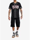 Our Universe Marvel Venom Face Baseball Jersey, BLACK  WHITE, alternate