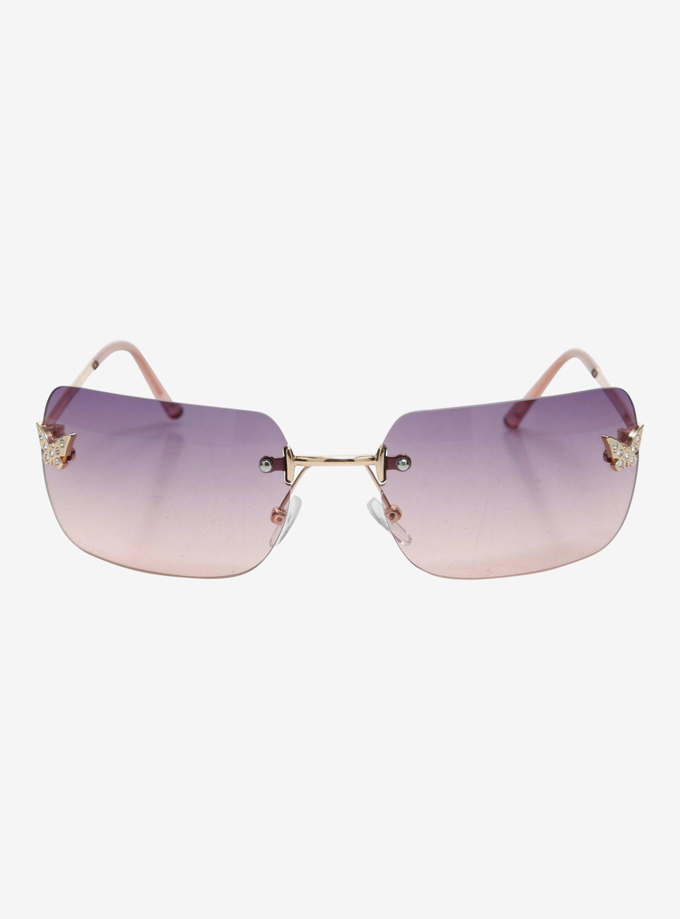 Purple Butterfly Sunglasses, , hi-res