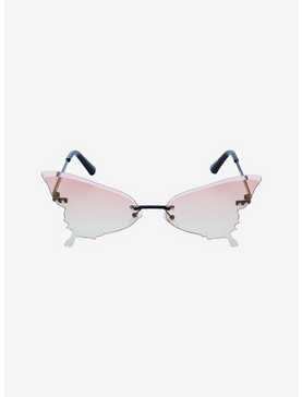 Pink Ombre Butterfly Sunglasses, , hi-res