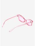 Pink Pointed Oval Sunglasses, , alternate