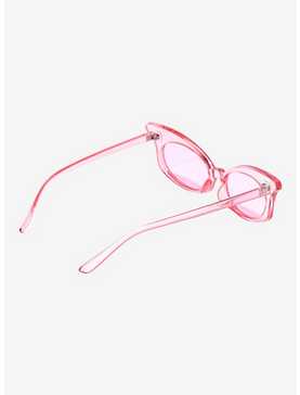 Pink Pointed Oval Sunglasses, , hi-res