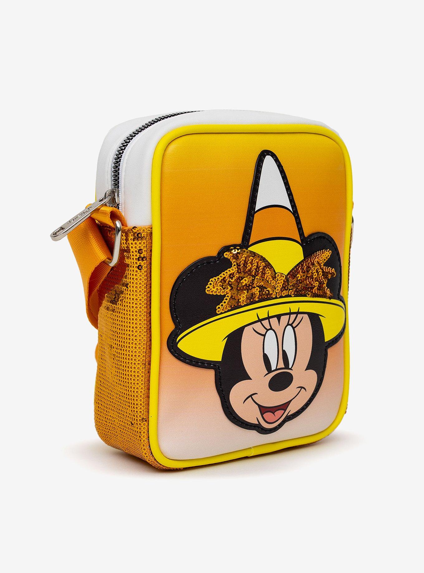 Disney Minnie Mouse Witch with Orange Sequin Bow Crossbody Bag, , hi-res