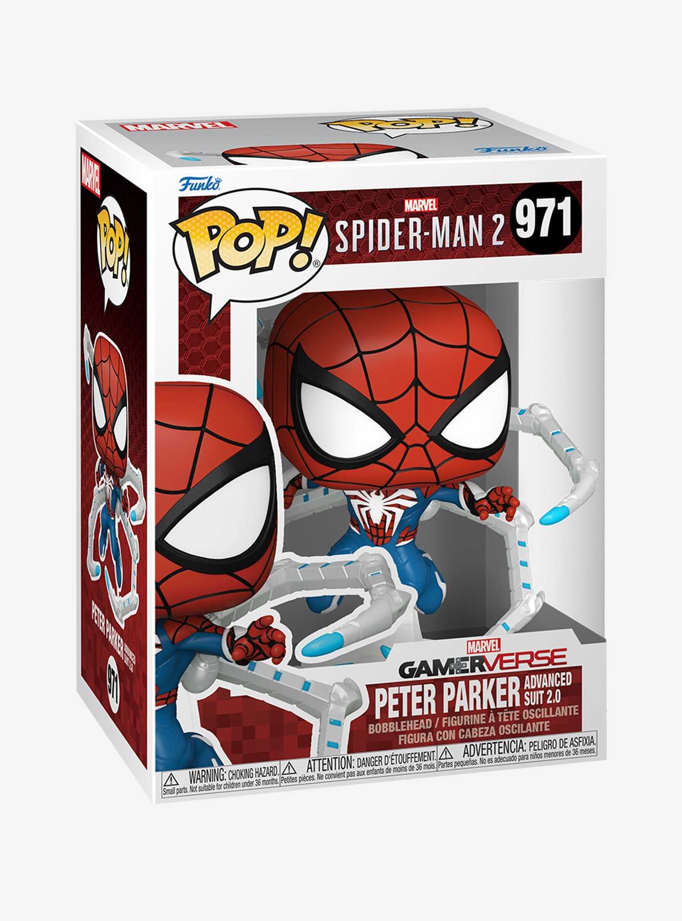Funko Marvel Spider-Man 2 Pop! Peter Parker (Advanced Suit 2.0) Vinyl Bobble-Head Figure, , hi-res