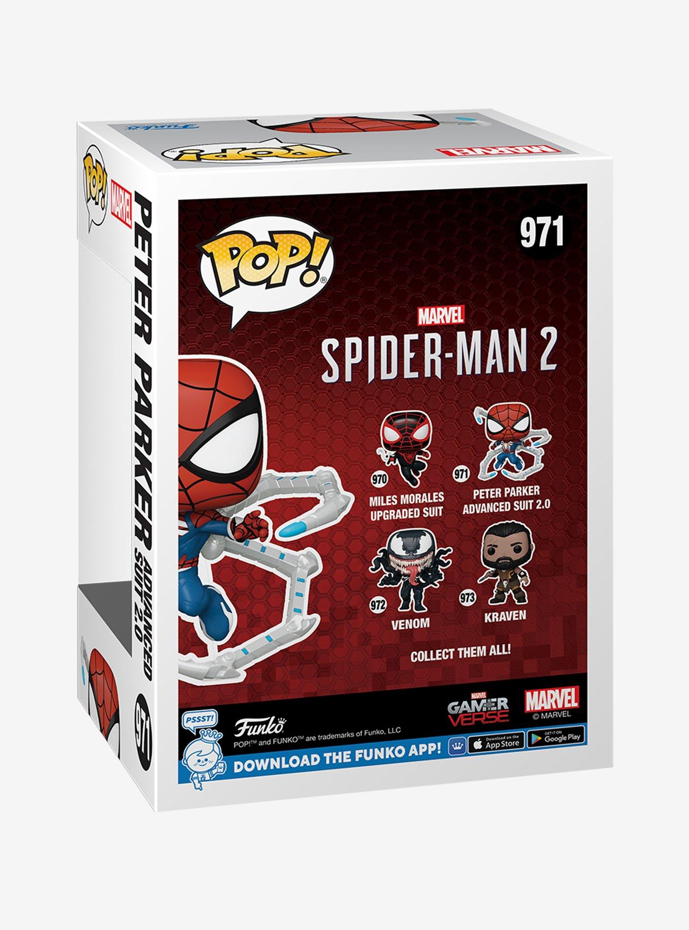 Funko Marvel Spider-Man 2 Pop! Peter Parker (Advanced Suit 2.0) Vinyl Bobble-Head Figure, , alternate