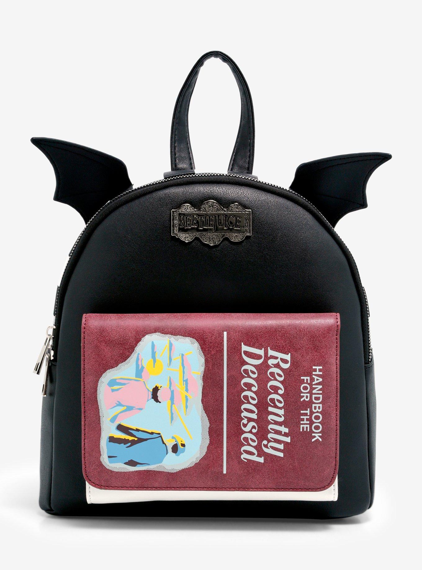 Beetlejuice Recently Deceased Handbook Bat Wing Mini Backpack, , alternate