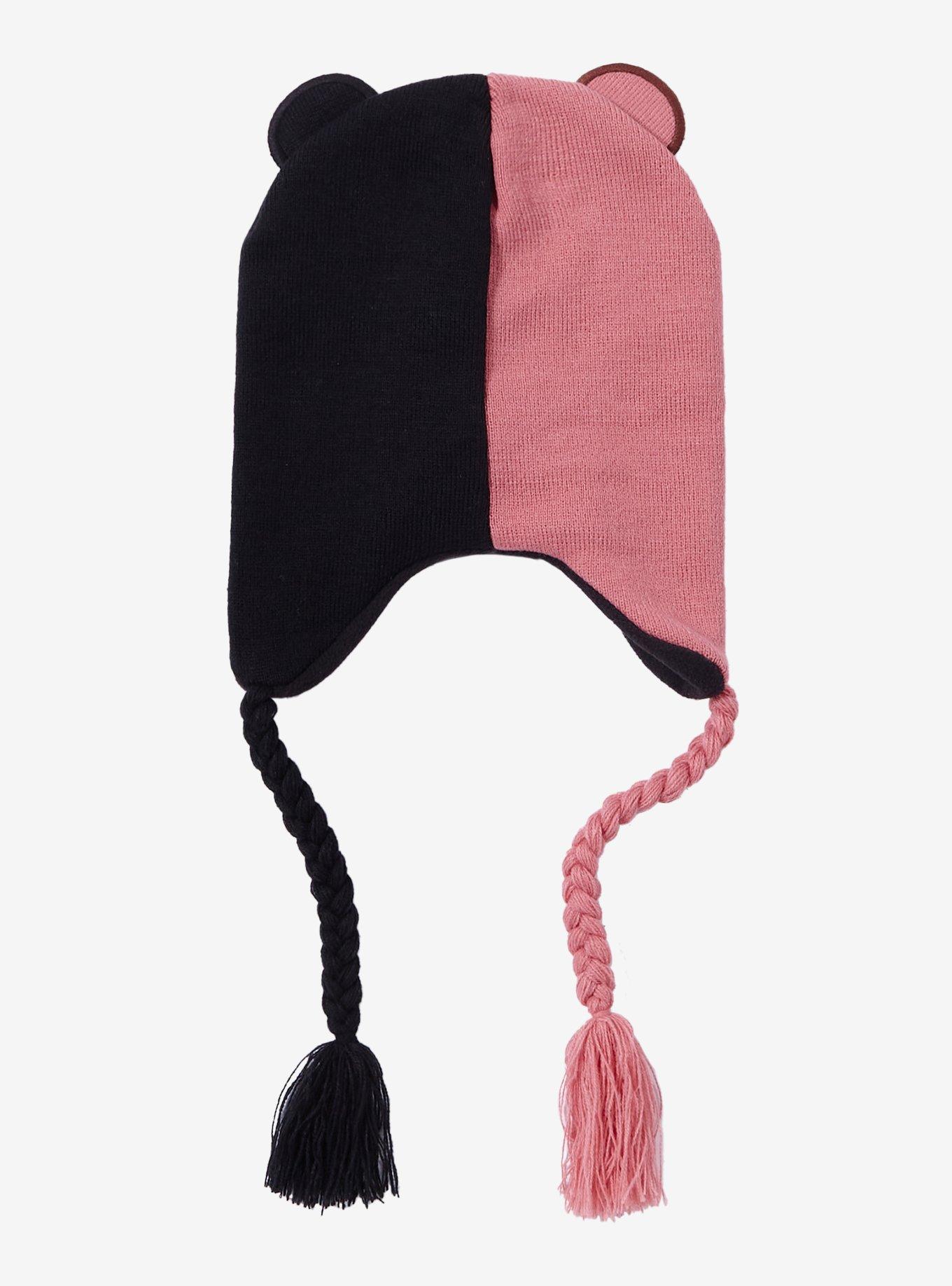 Gloomy Bear Skull Split Tassel Beanie, , hi-res