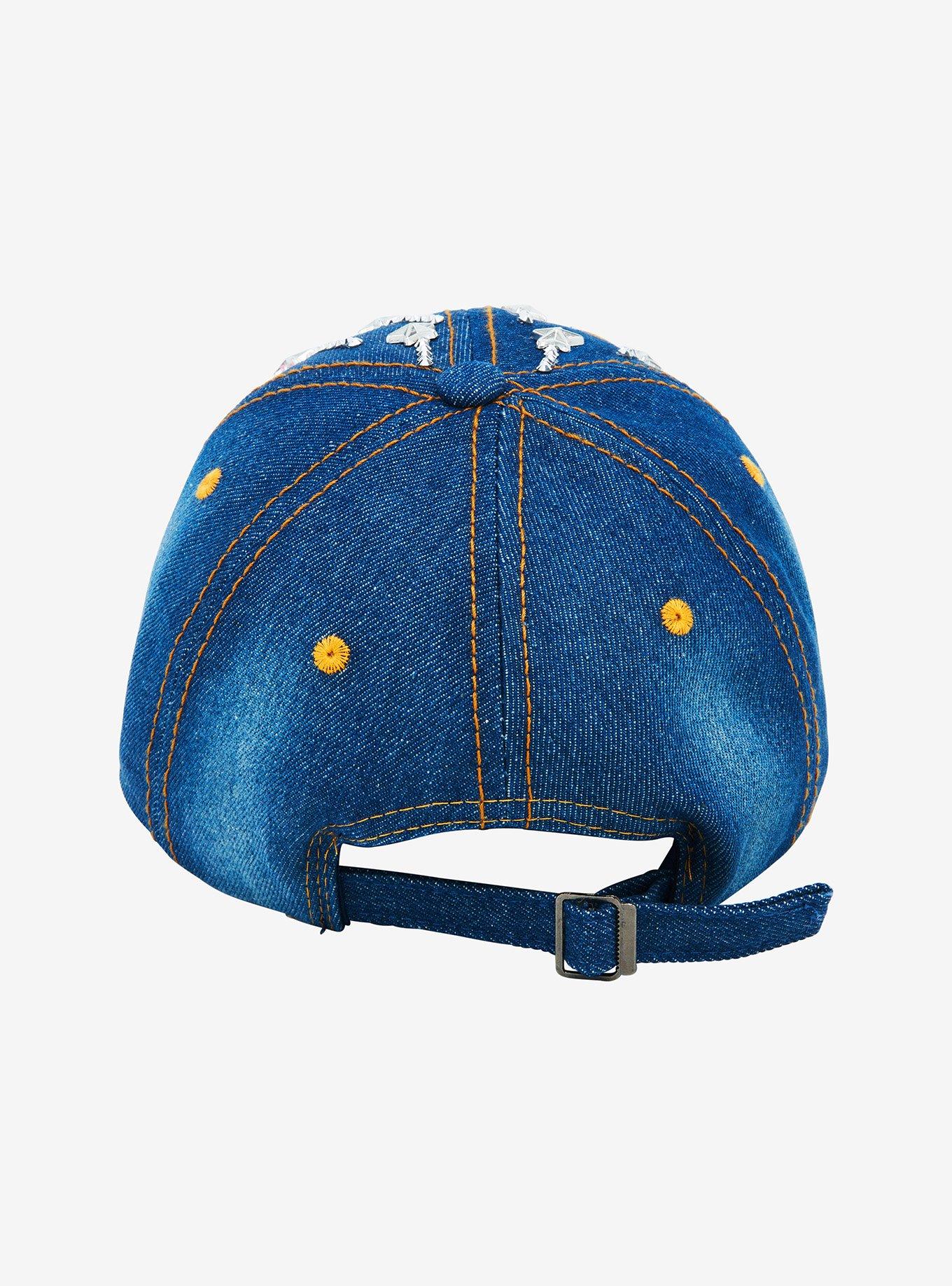 Denim Bling Star Dad Cap, , alternate