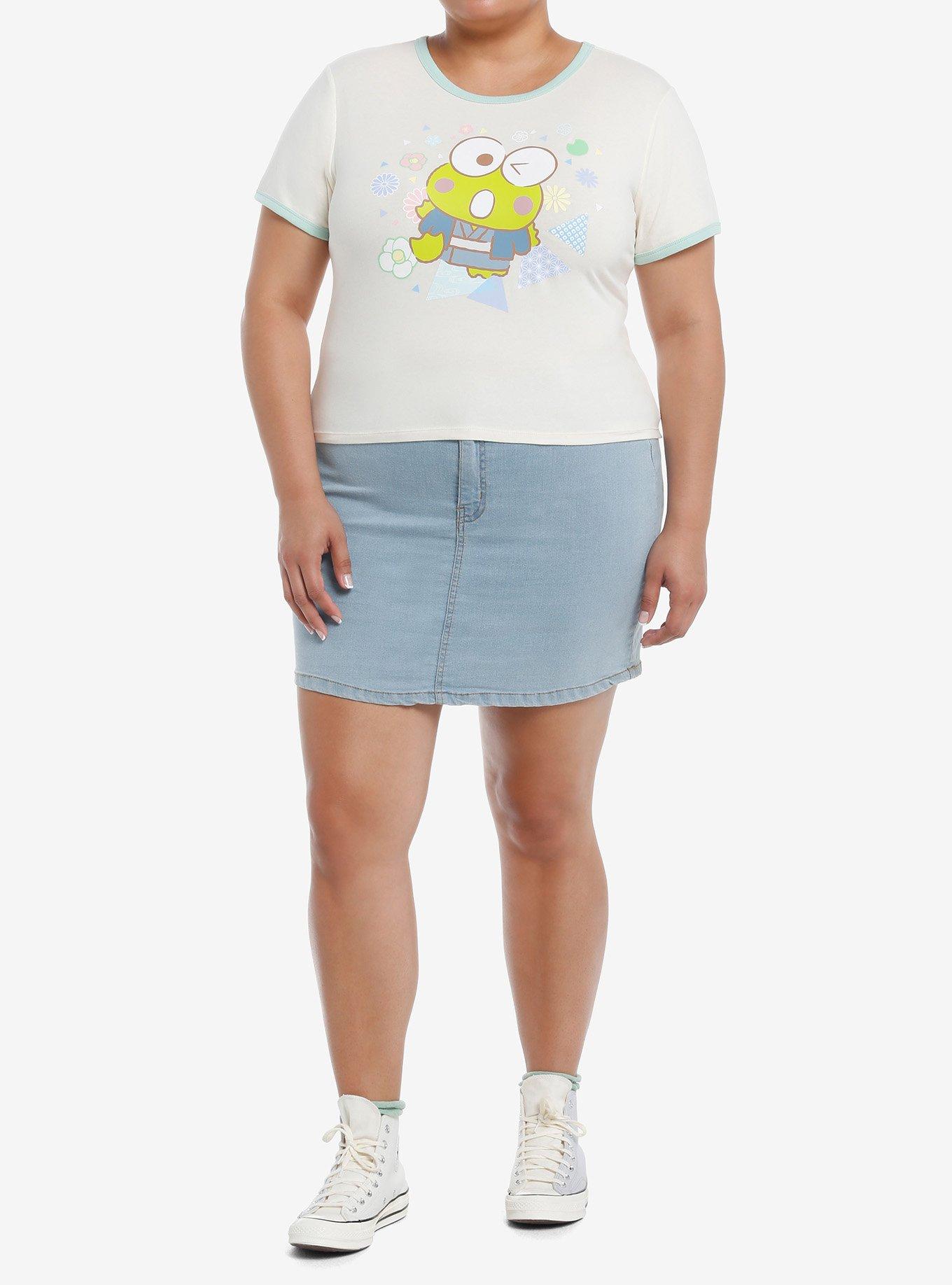 Keroppi Wagara Ringer Girls Baby T-Shirt Plus Size, , hi-res