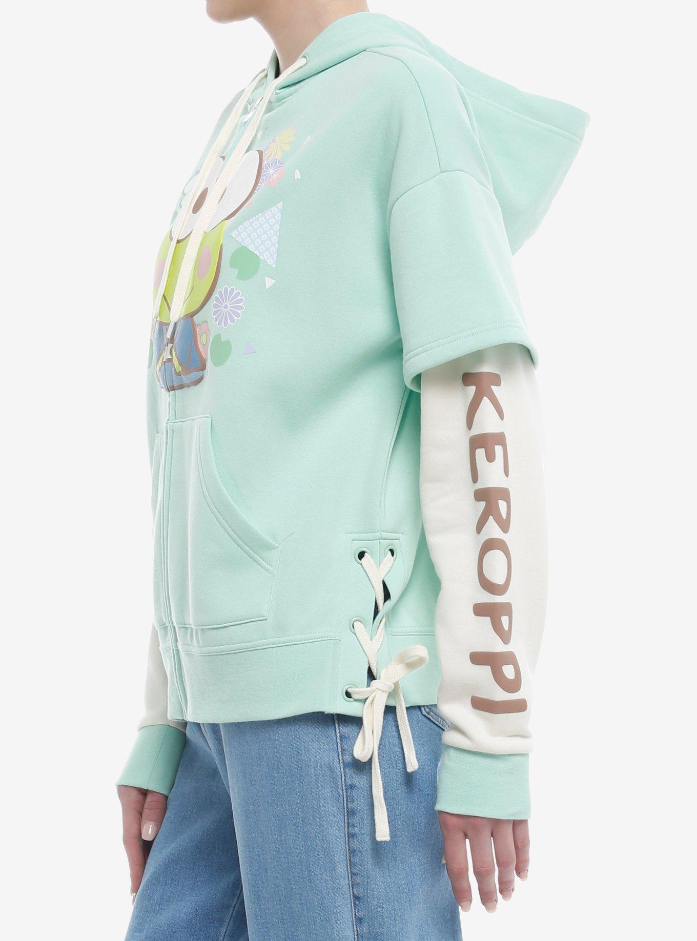 Keroppi Wagara Pastel Twofer Girls Hoodie, MULTI, alternate