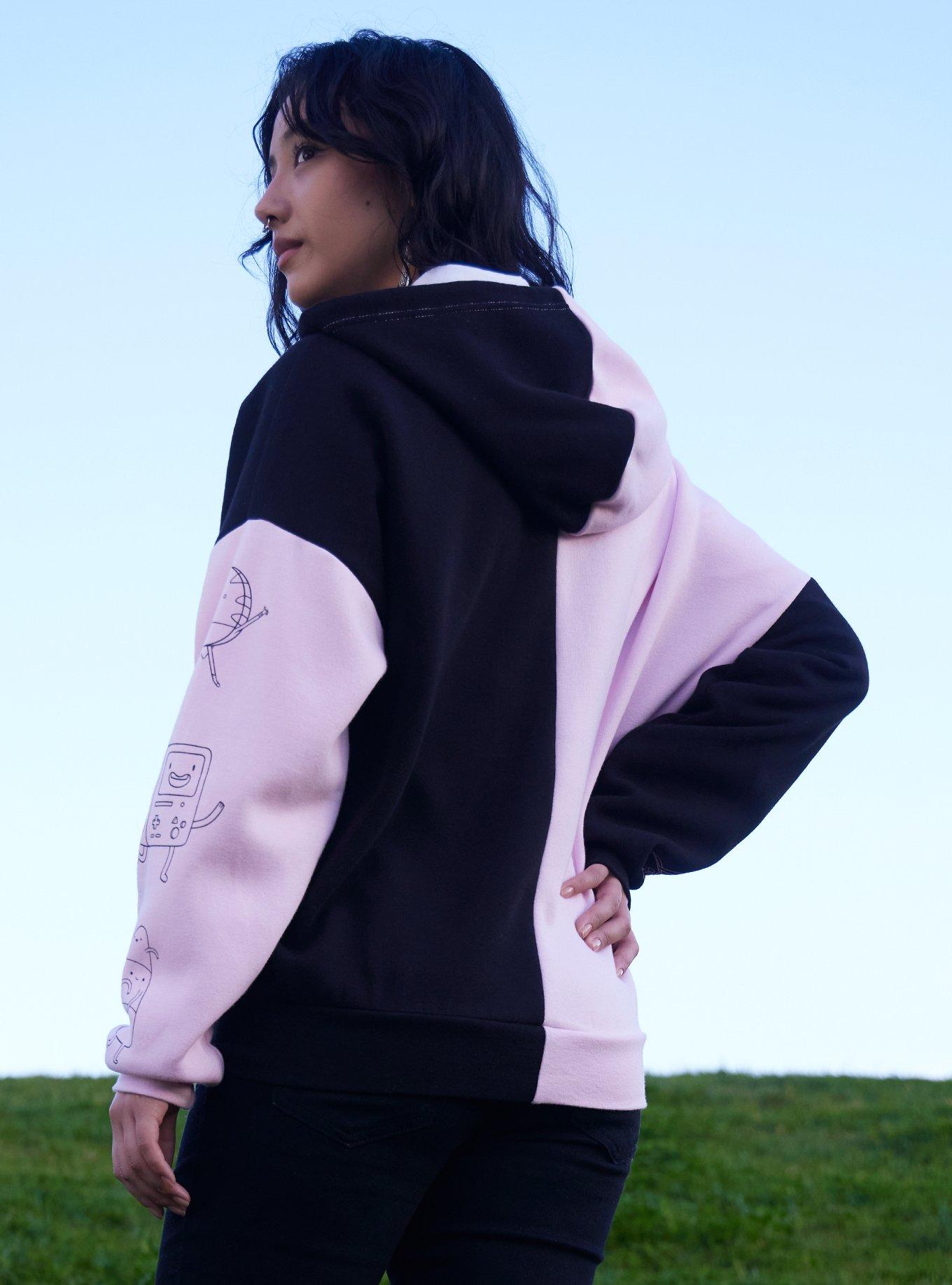 Adventure Time Marceline & Princess Bubblegum Split Girls Hoodie, MULTI, alternate