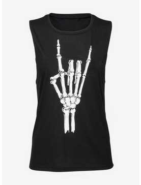 Skeleton Hand Heavy Metal Girls Tank Top, , hi-res