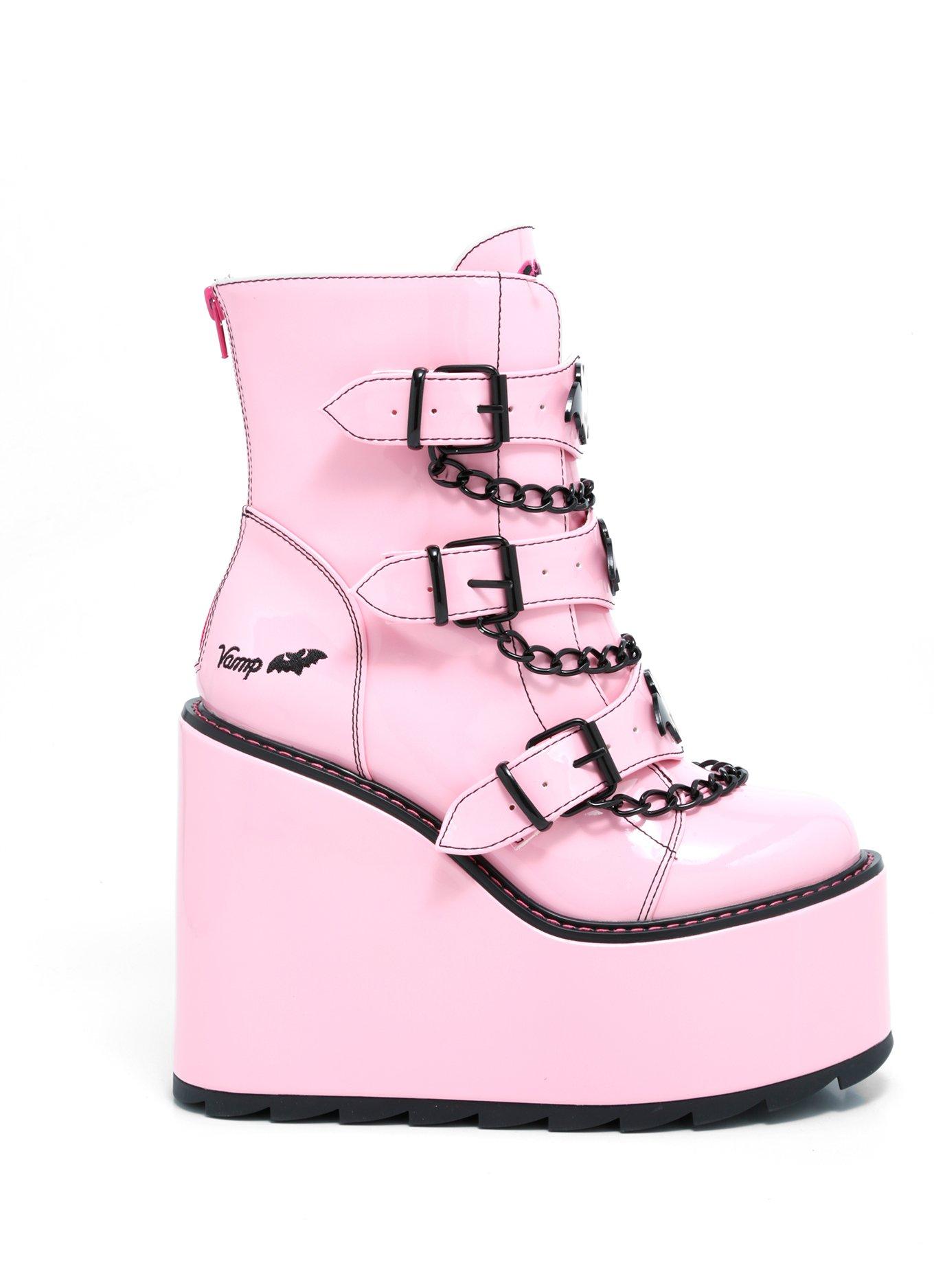 YRU Monster High Draculaura Dune Lo Platform Boots, MULTI, alternate