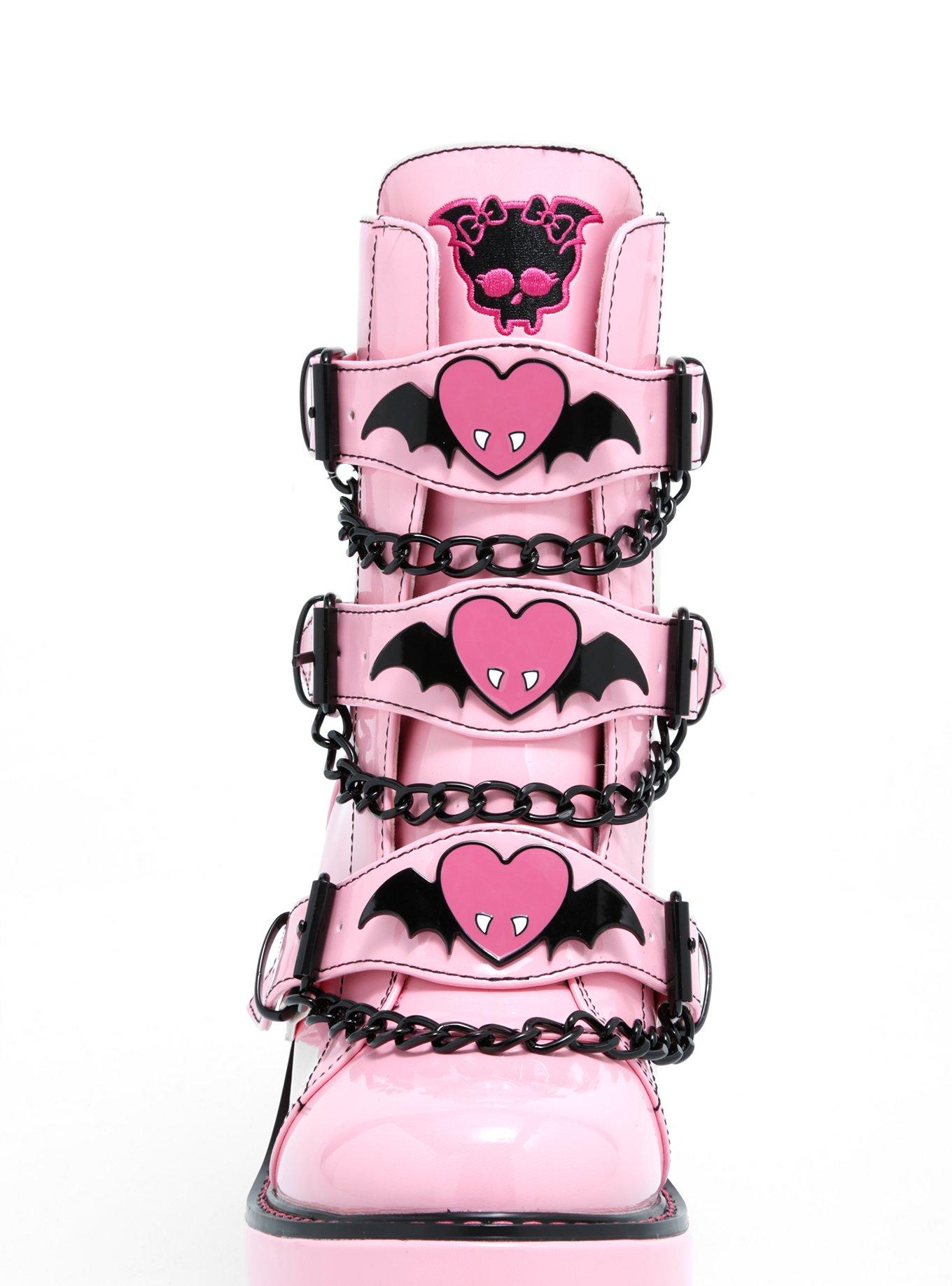 YRU Monster High Draculaura Dune Lo Platform Boots, MULTI, alternate