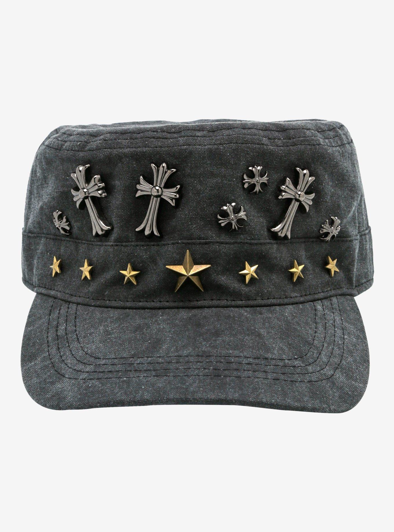 Star Gothic Cross Dark Wash Cadet Cap, , alternate
