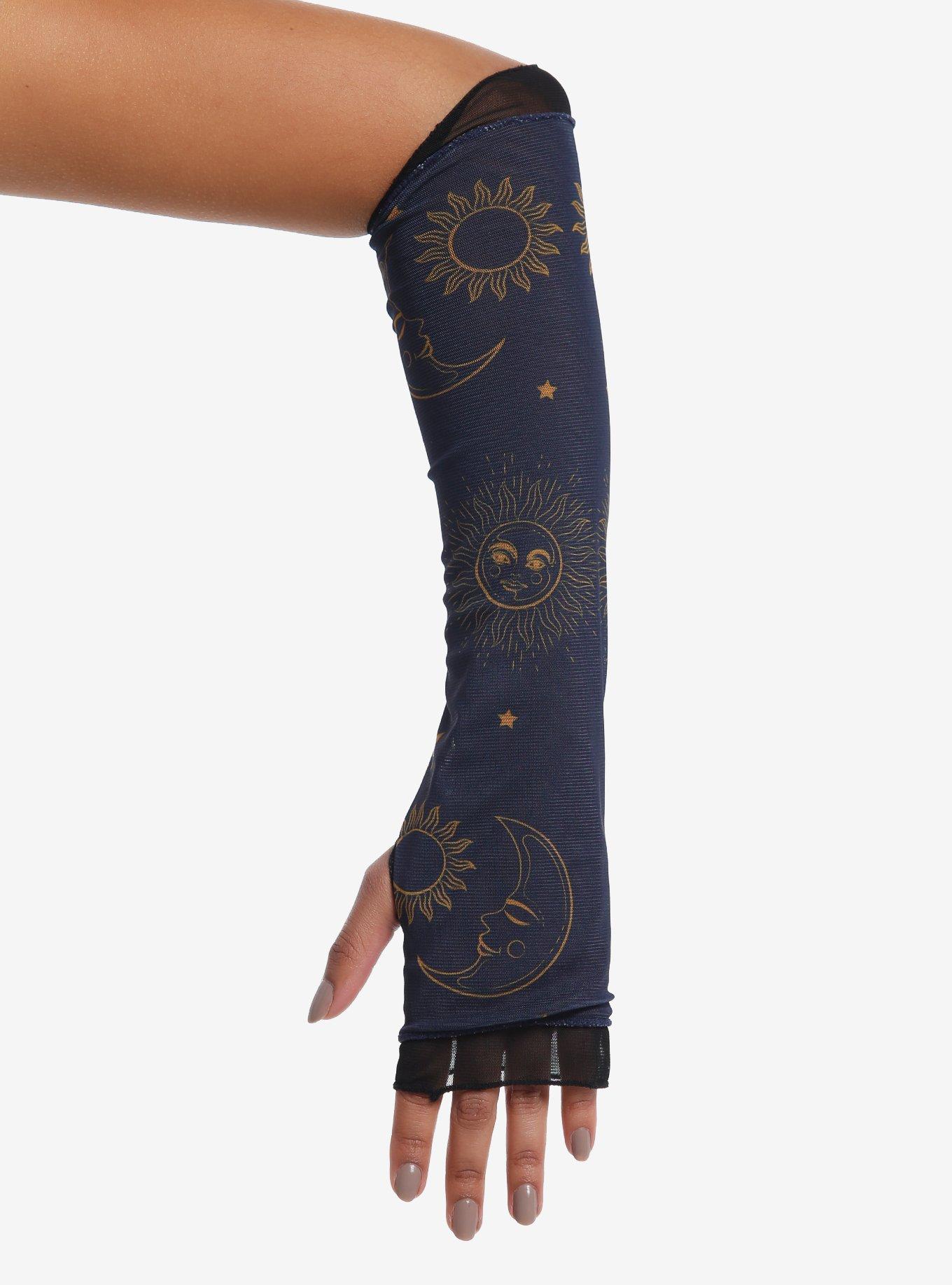 Celestial Mesh Layered Arm Warmers, , alternate