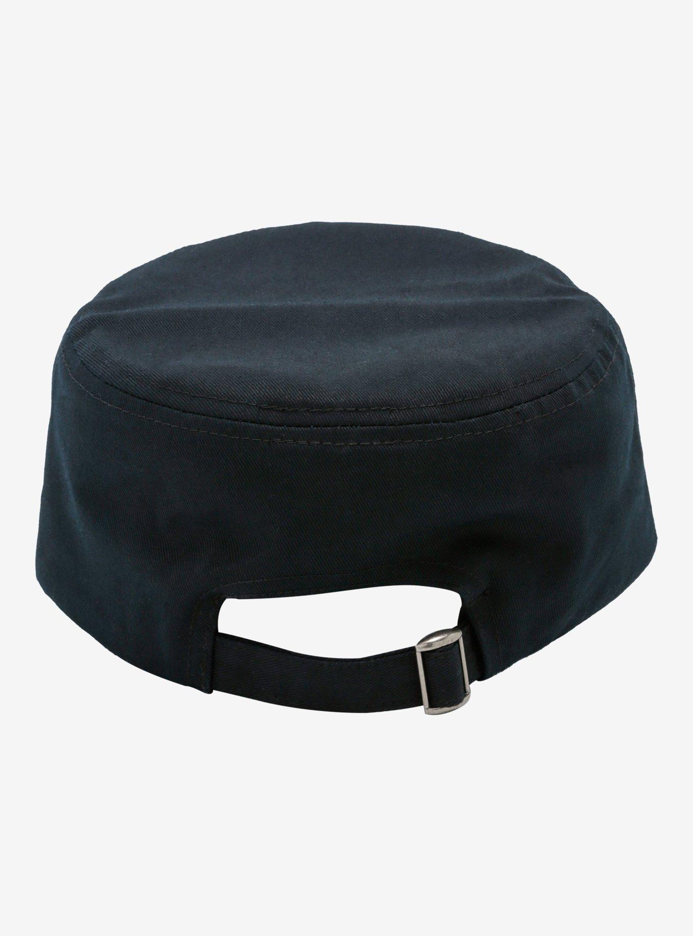 Grunge Cross Rhinestone Cadet Hat, , alternate