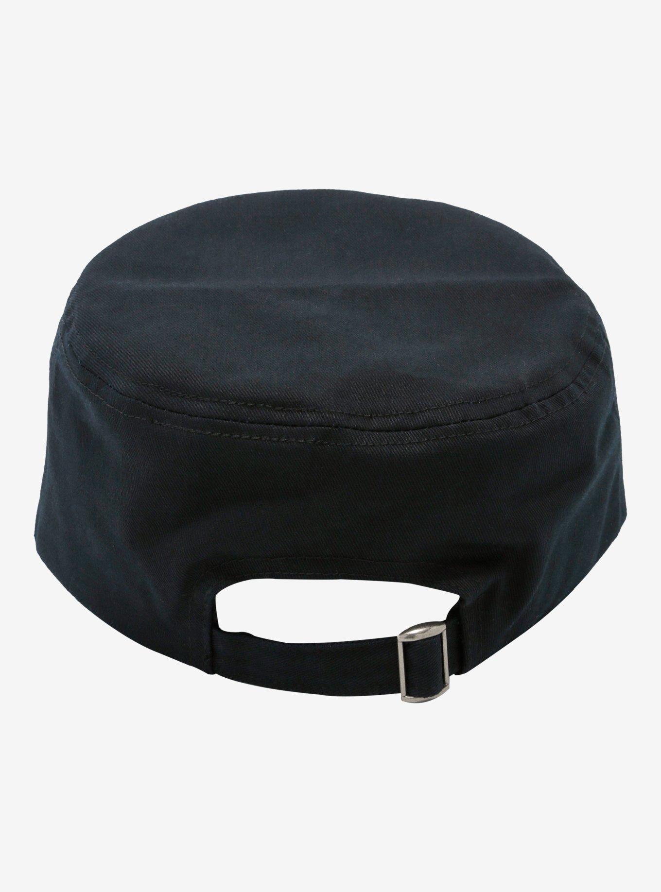 Grunge Rose Skull Cadet Hat, , alternate