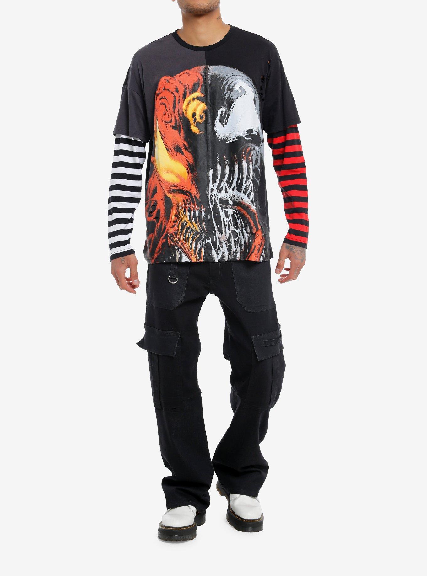 Our Universe Marvel Venom & Carnage Split Twofer Long-Sleeve T-Shirt, MULTI, alternate