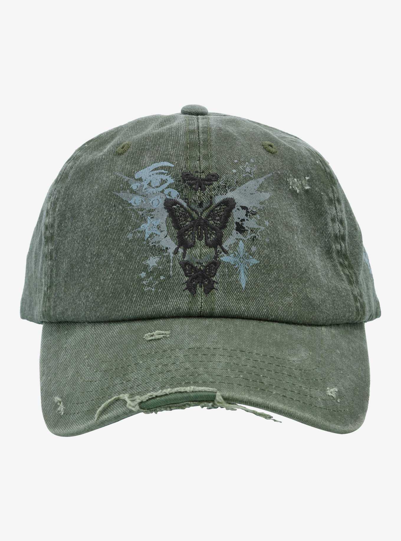 Butterfly Grunge Distressed Dad Cap, , hi-res