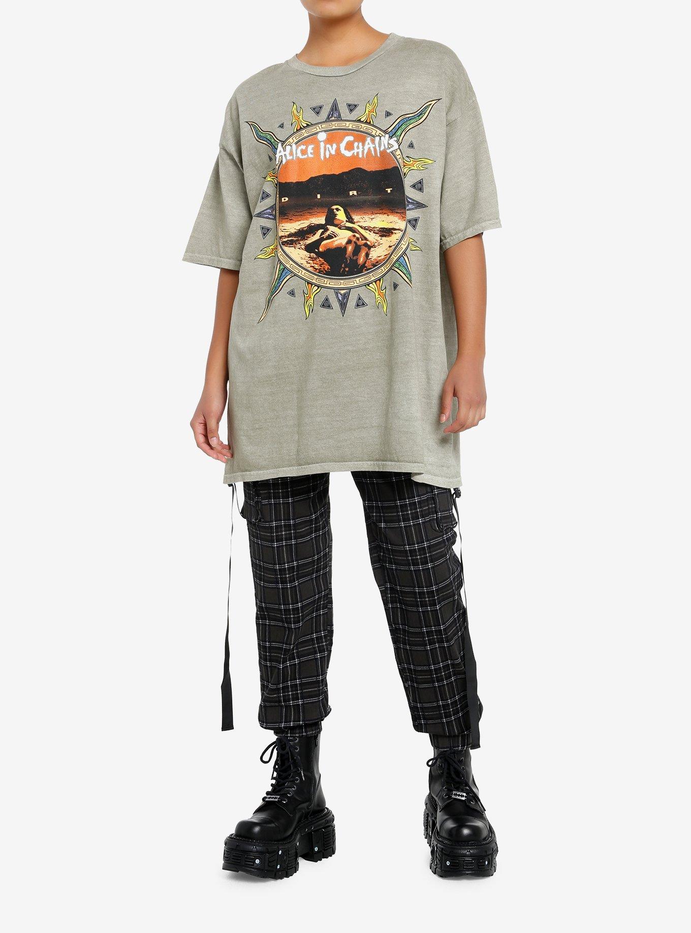 Alice In Chains Dirt Album Art Girls Oversized T-Shirt, GREY, alternate