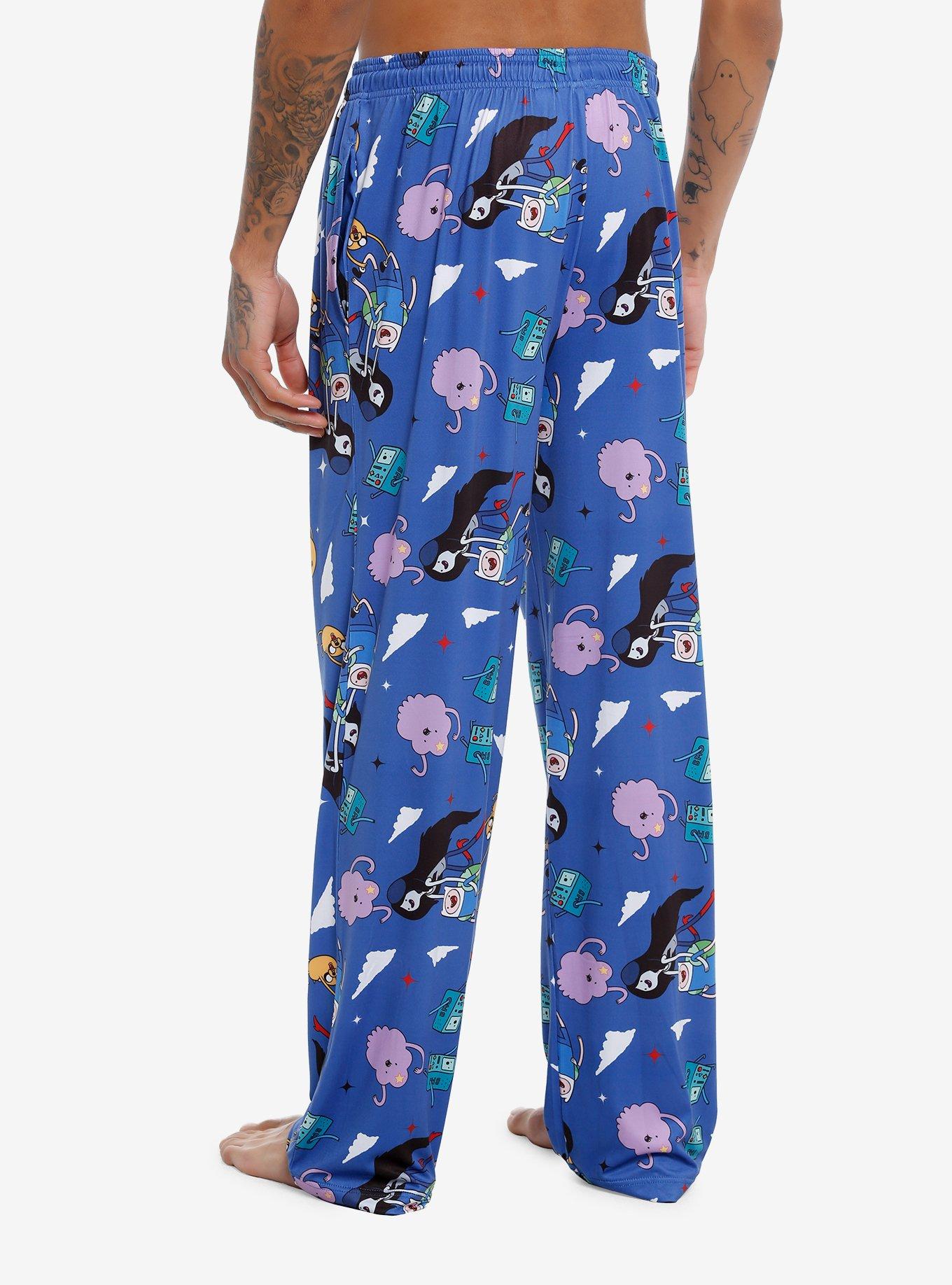 Adventure Time Pajama Pants Plus Size, BLUE, alternate