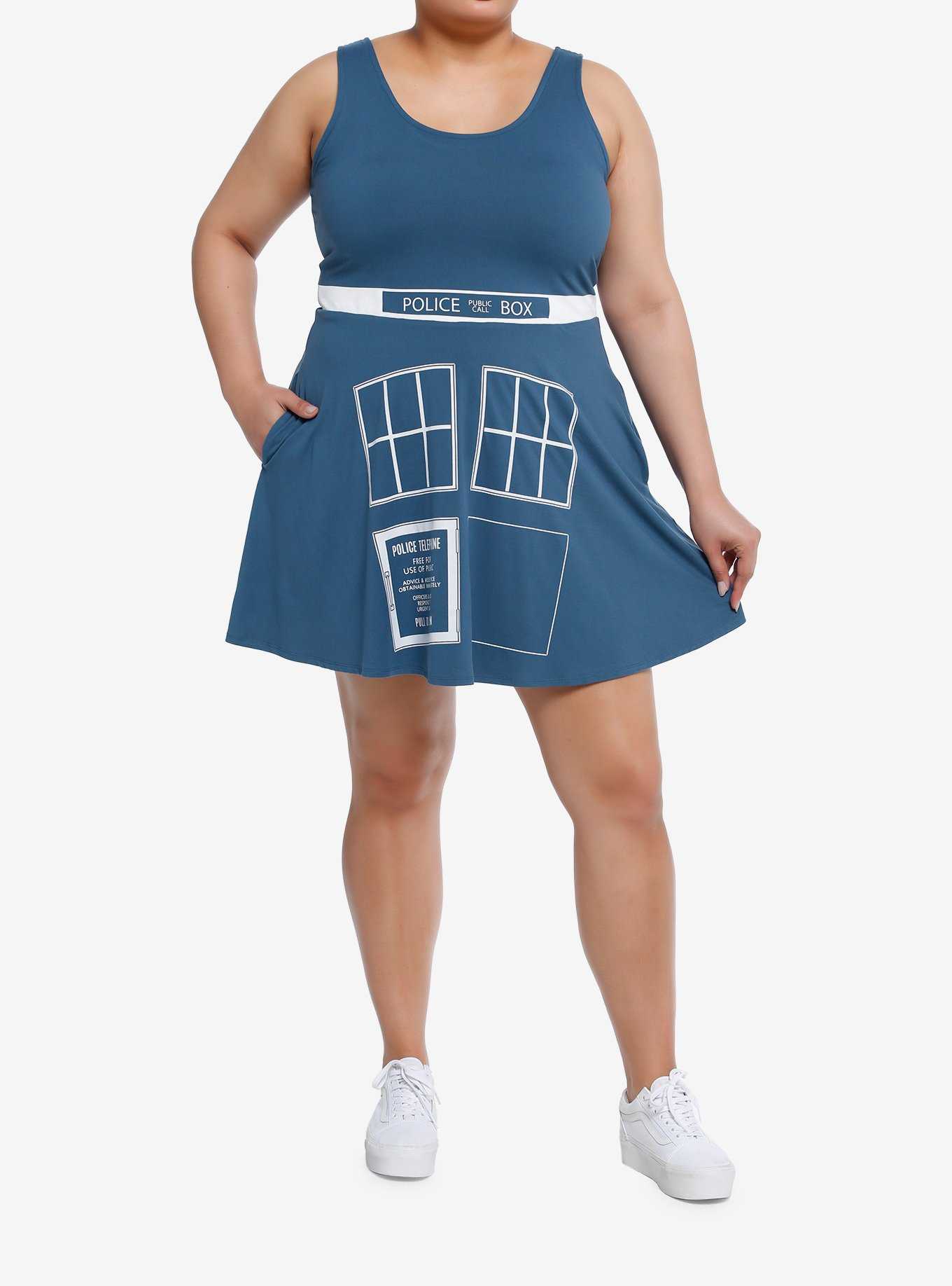 Her Universe Doctor Who TARDIS Athletic Dress Plus Size, , hi-res