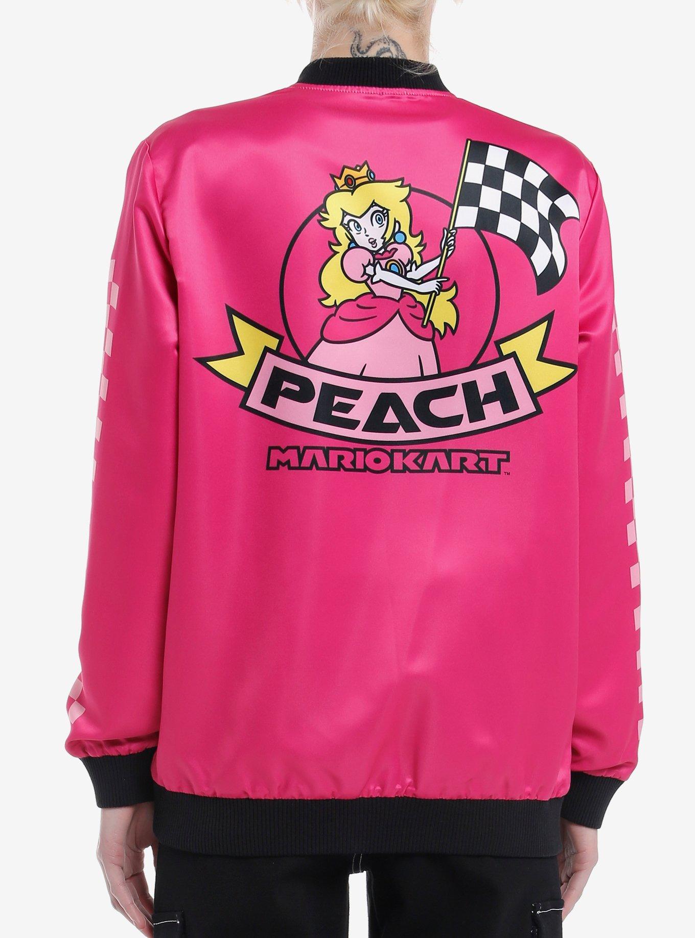 Mario Kart Princess Peach Racing Girls Bomber Jacket, MULTI, alternate
