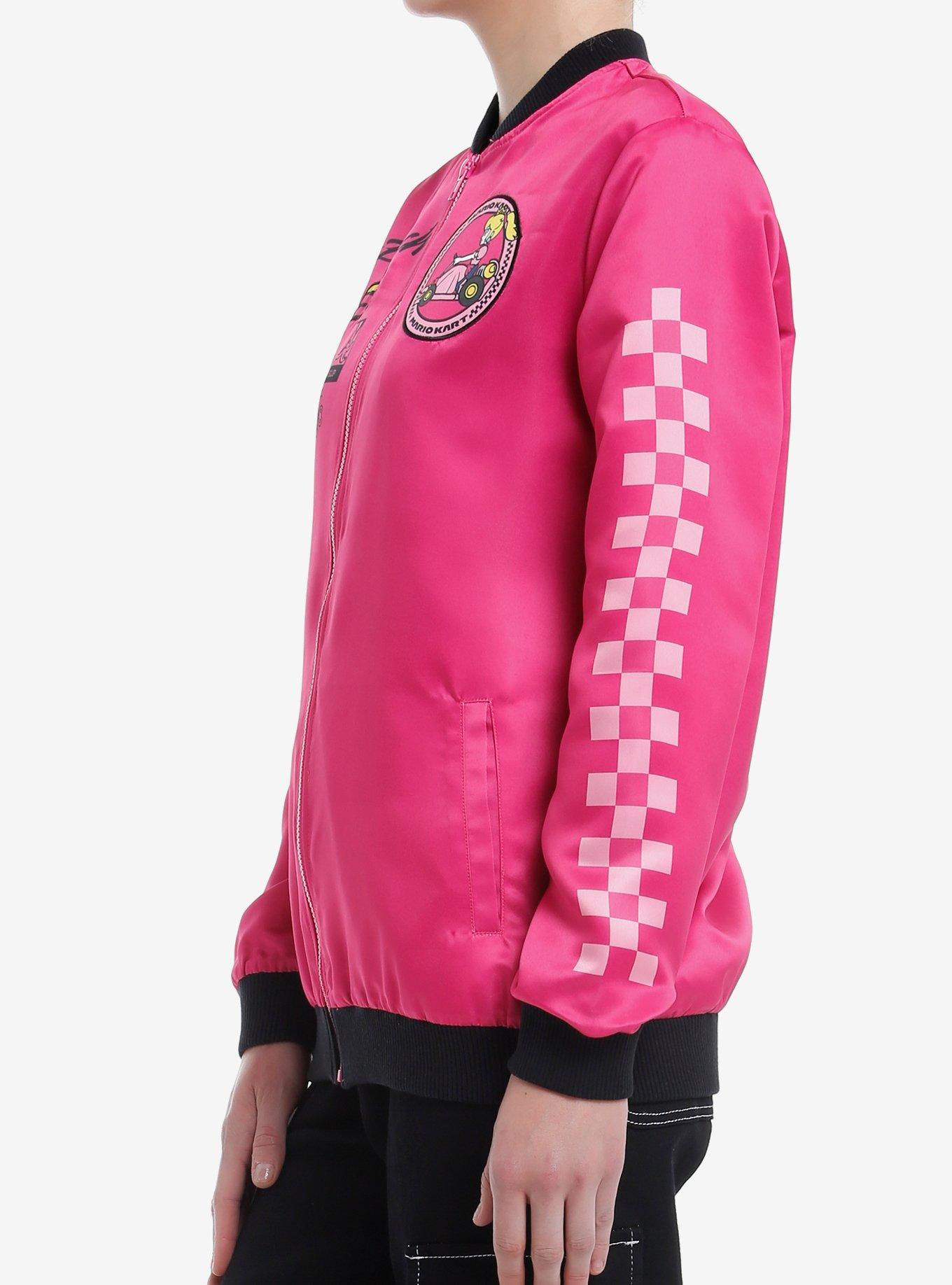 Mario Kart Princess Peach Racing Girls Bomber Jacket, MULTI, alternate