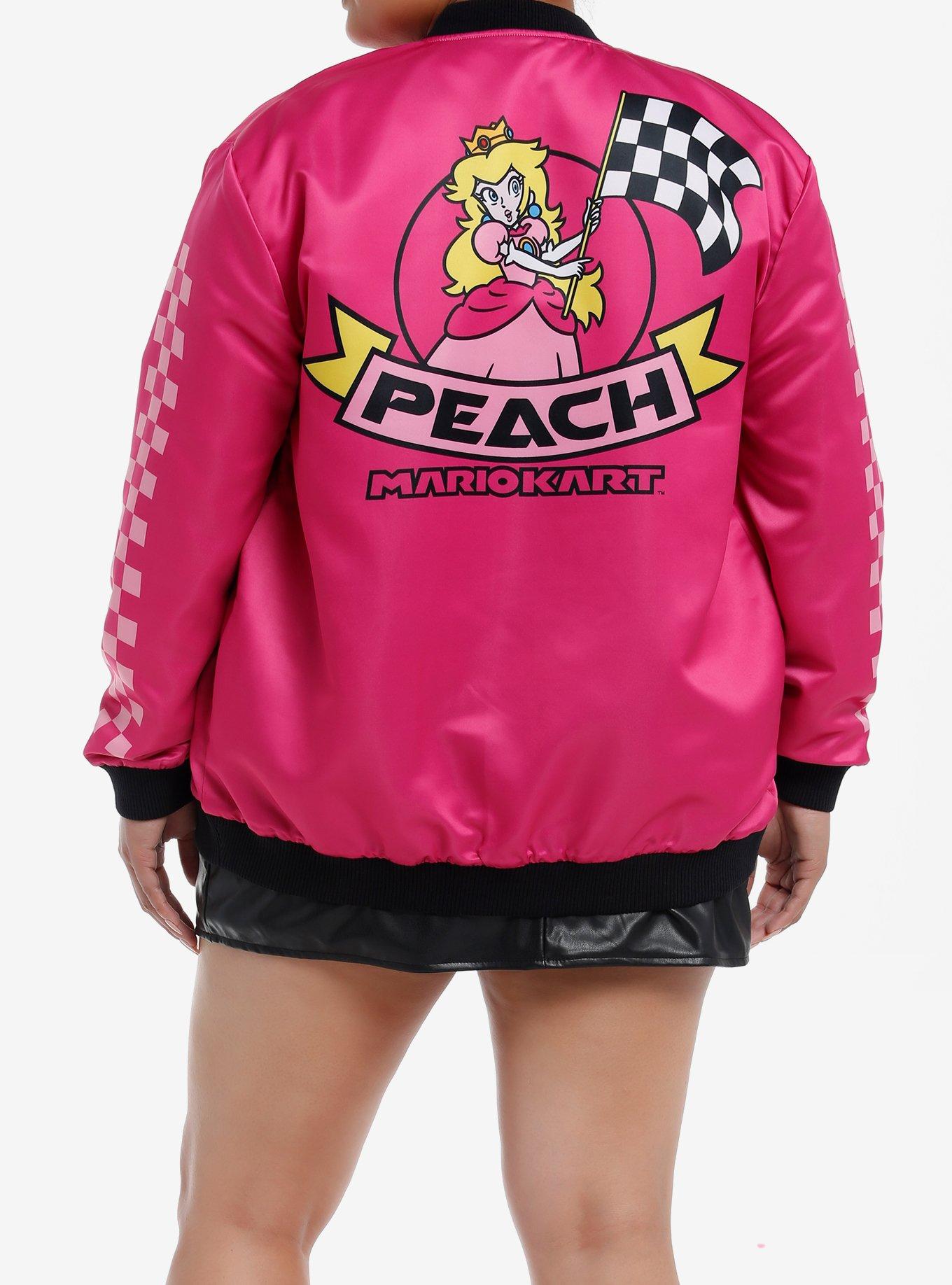 Mario Kart Princess Peach Racing Girls Bomber Jacket Plus Size, MULTI, alternate