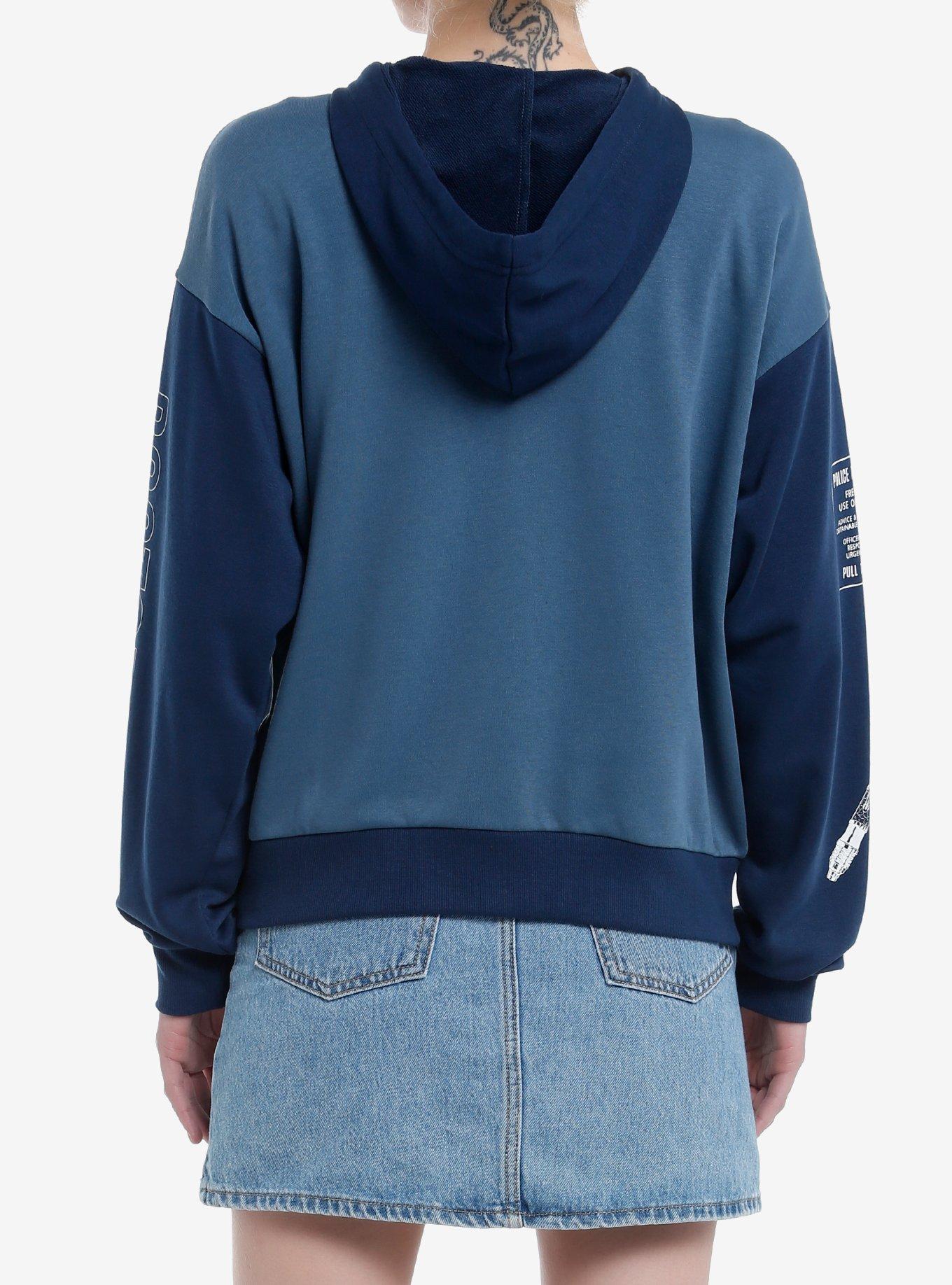 Her Universe Doctor Who TARDIS Color-Block Girls Oversized Hoodie, , alternate