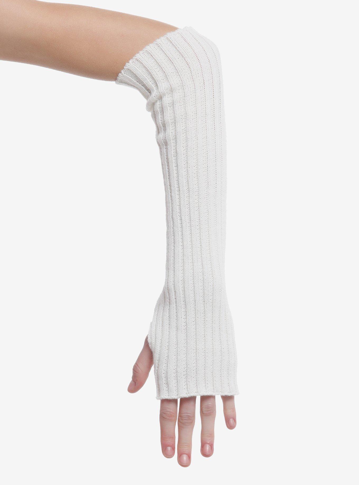 Black & White Mismatch Arm Warmers | Hot Topic